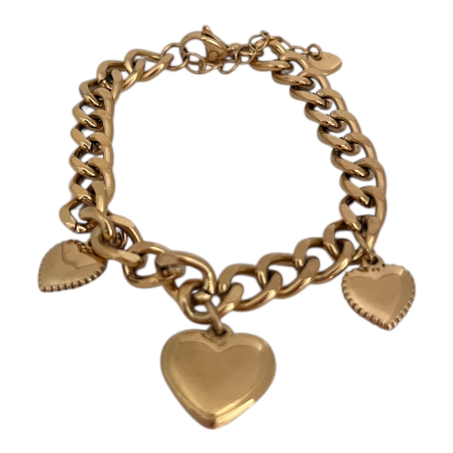 Bracelet breloque cœur dorée