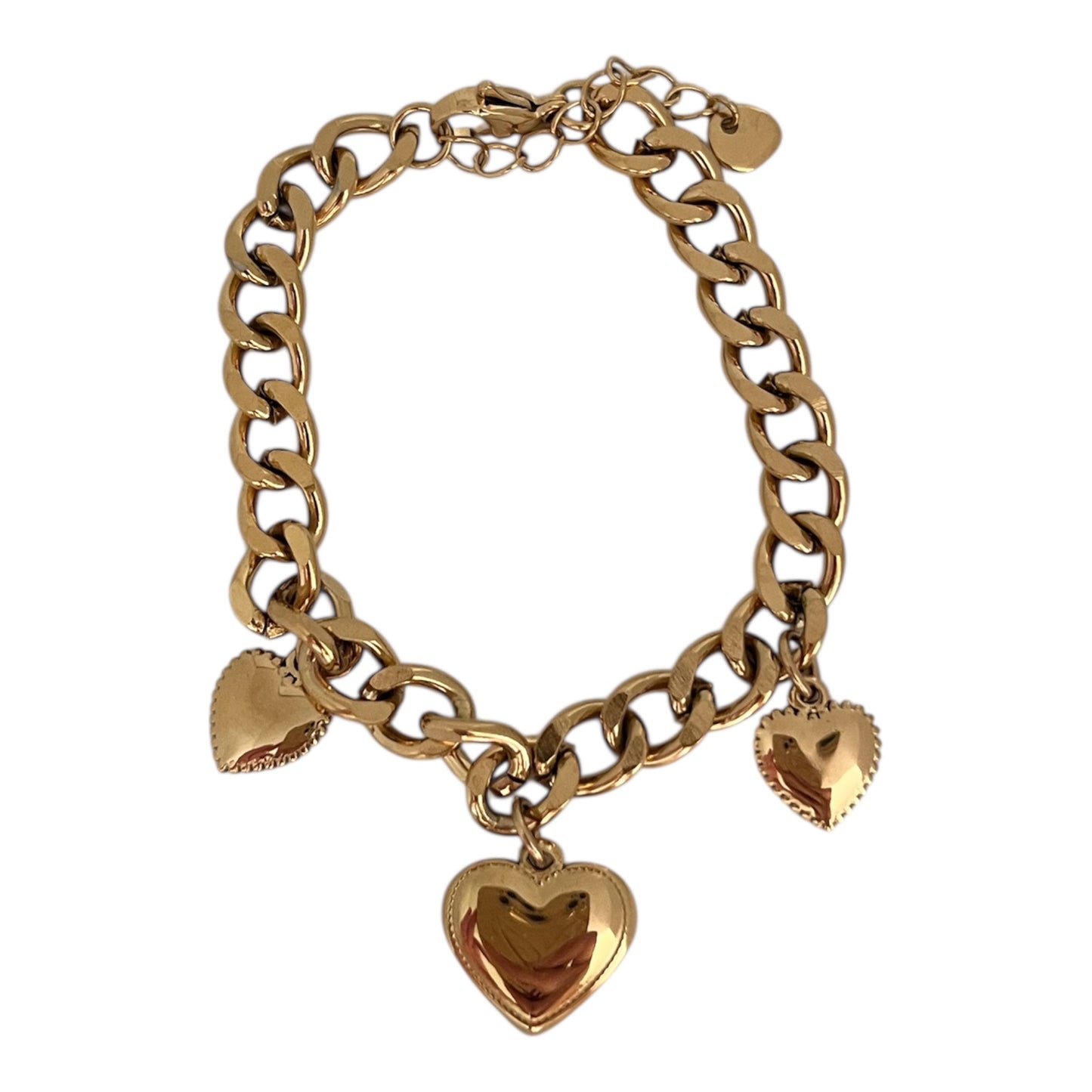 Bracelet breloque cœur dorée