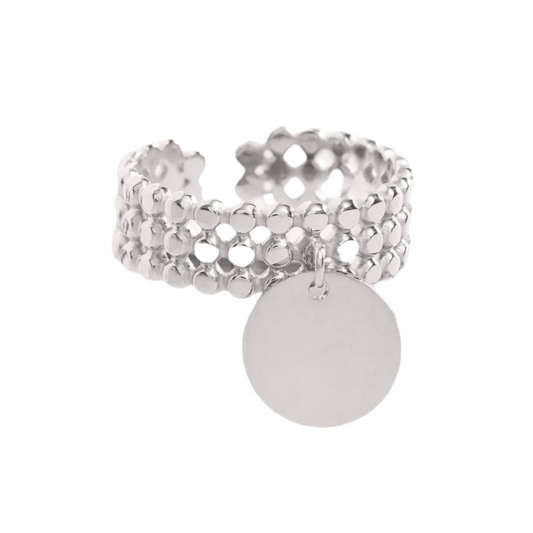 Bague breloque Eva - Argenté