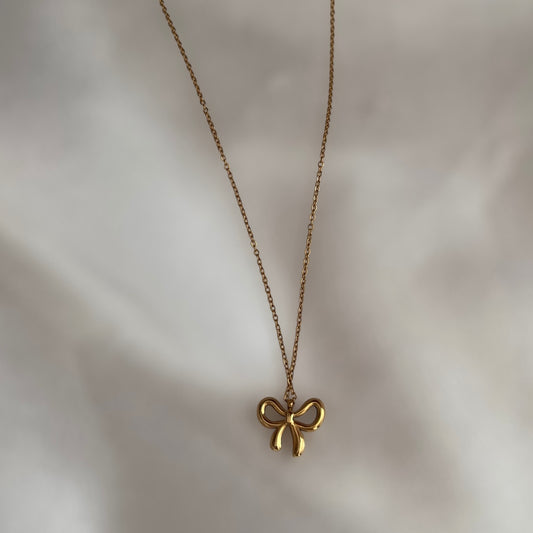 Collier noeud dorée