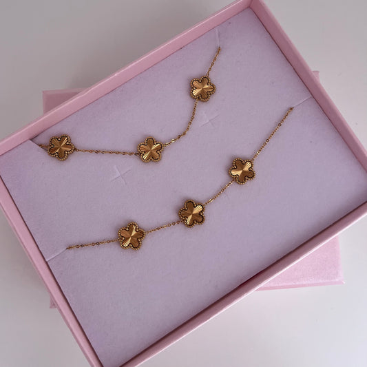 Parure trèfle d’or