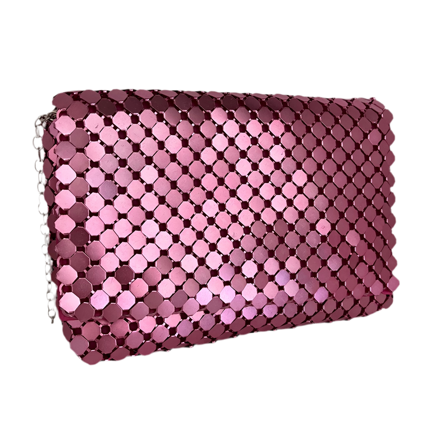 Sacoche Cendrillon rose métallique