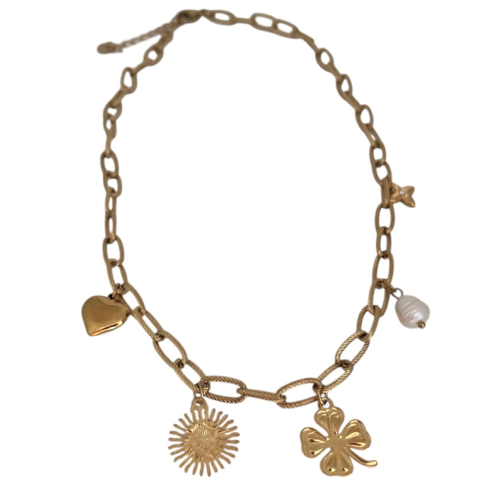 Collier breloque trèfle