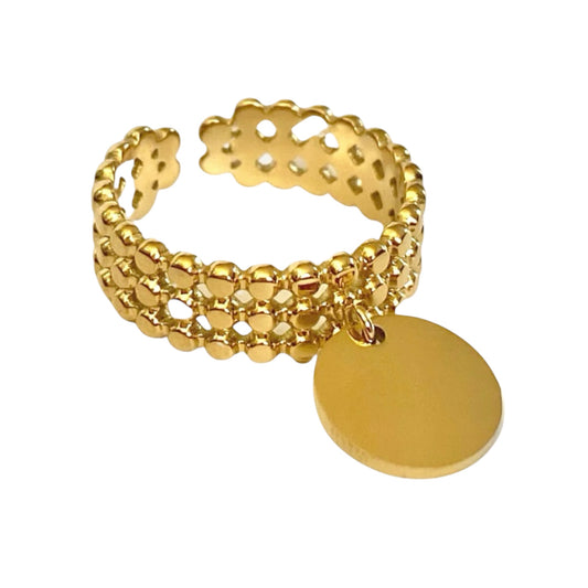 Bague Breloque Eva - Dorée