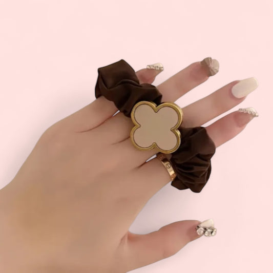 Élastique trèfle marron