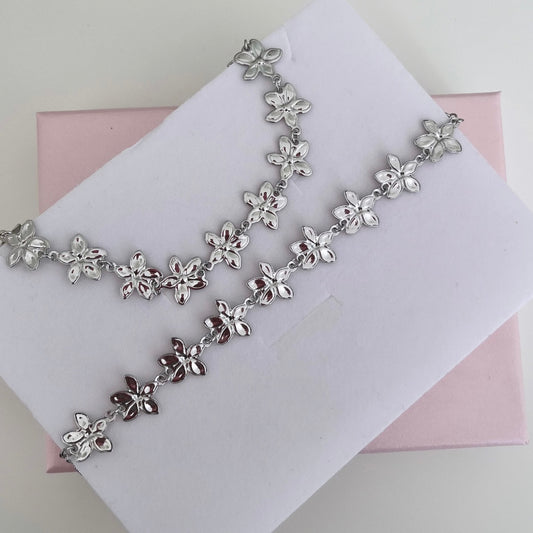 Parure Elsa argenté