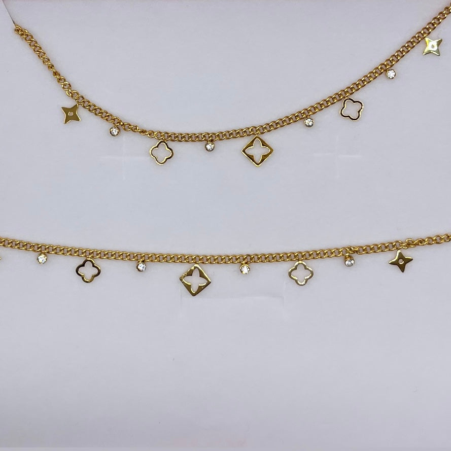 Parure inspiration V Dorée