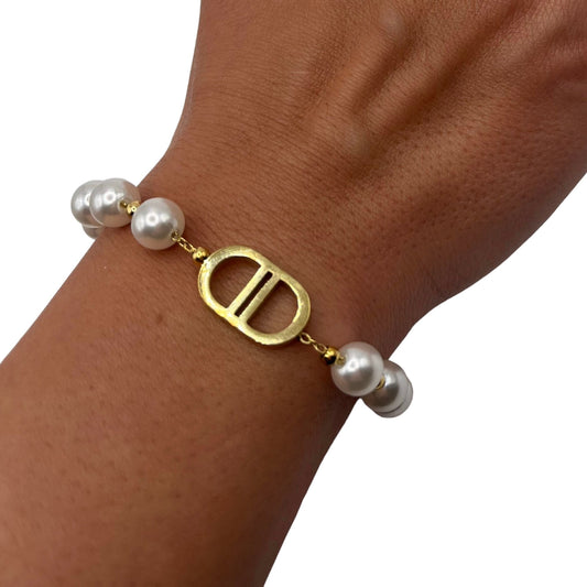 Bracelet inspiration CD Perlée - Dorée